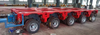 Jushixin One-line multi-axle hydraulic steering construction machinery low flatbed semi trailer