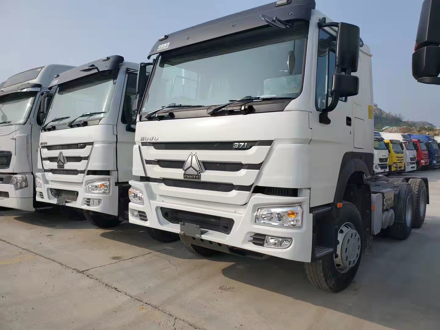 Jushixin 6x4 howo euro 2 371 hp used tractor used truck head