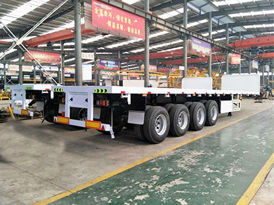 4 Axle 45FT Flat Bed Container Semi Trailer