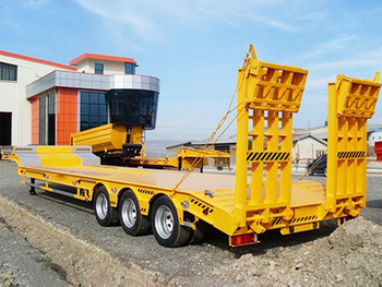 50 Ton 3 Axles High Quality Low Bed Truck Semi Trailer