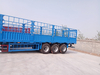 3 Axles 60 Ton Stake Fence Transport Truck Semi Trailer