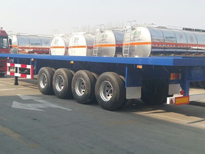 4 Axle 70T Heavy Truck Container Truck Semi Trailer