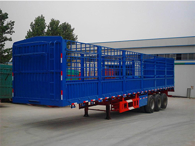 3 Axle 40ft High Drop Side Cattle Gated Stake Fence Truck Semi Trailer