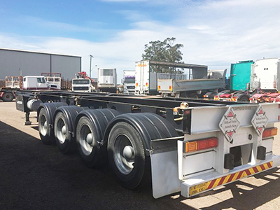 4 Axle 50-60T Heavy Skeleton Semi Trailer