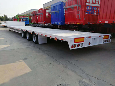 Compete Price 3 Axles Lowboy Low Bed Truck Semi Trailer in China